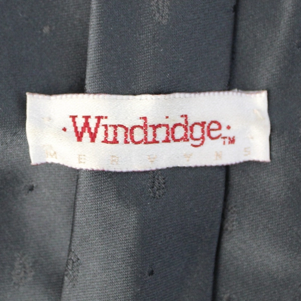 Windridge Dark Gray Embroidered Neck Tie 58"
