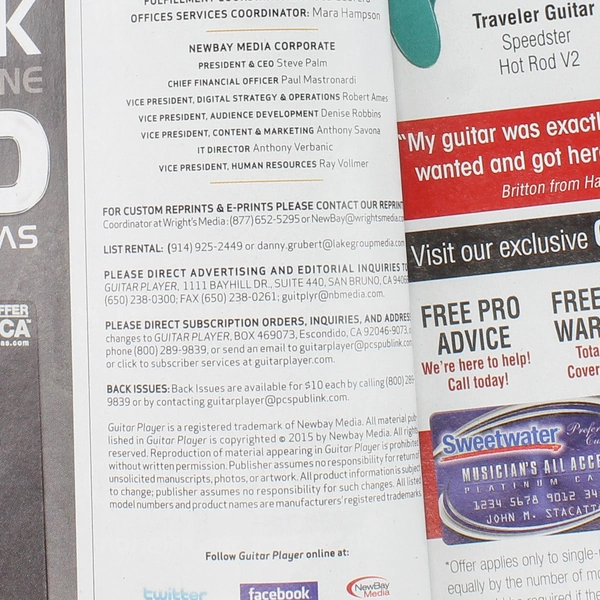 Guitar Player Magazine Oct 2015 BB King Roy Rogers Paul Weller Collectible