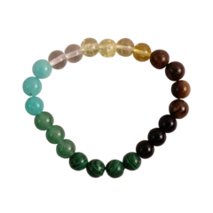 Gemstone Elastic Beaded Bracelet Jade Tigers Eye Malachite Made In China