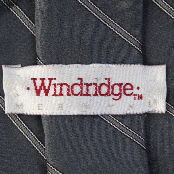 Windridge Gray Striped Men's Silk Blend Neck Tie 56"