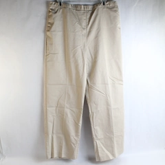 Alfred Dunner Women's Beige Elastic Waist Straight Leg Dress Pants Size 16