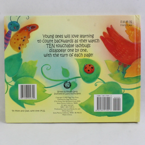 Ten Little Ladybugs by Melanie Gerth 2000 Hardcover