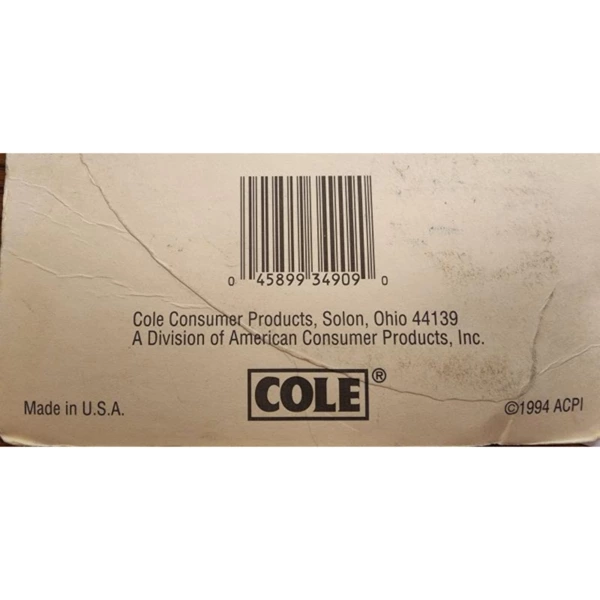 Cole Weatherproof Black House Number 9 - 6" Tall with Screws Included