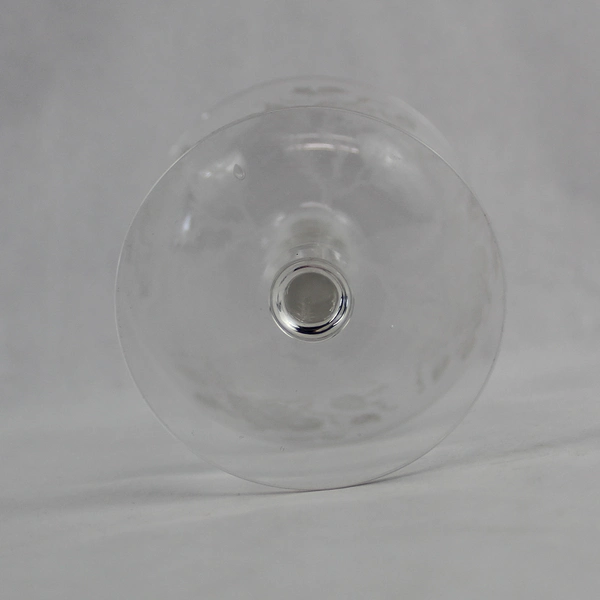 Etched Rose Crystal Champagne Glass Rose Stems On the Glass Stem Sherbet