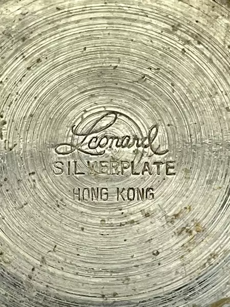 Vintage Leonard Silver Plate Baby Cup Beaded Band Tarnished Collectible