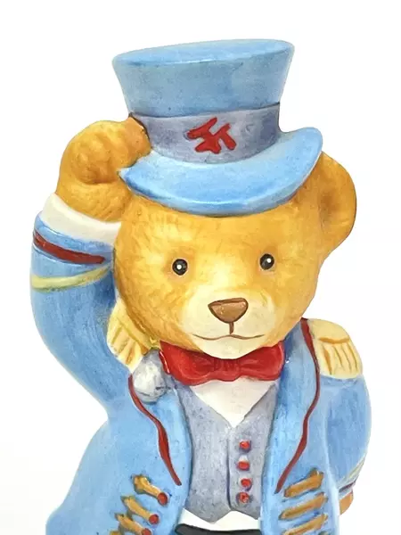 1986 Franklin Mint Alfred Teddington Bear Porcelain Figurine 3.75" Collectible