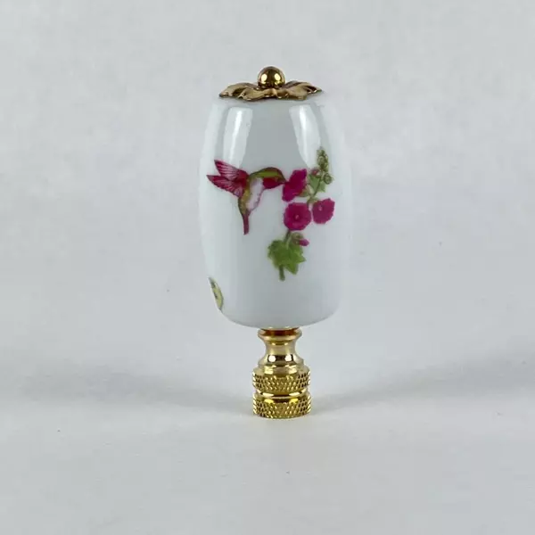 Ceramic Hummingbird Lamp Ornament NIB Lamp Topper 98C613 Giftco Inc 