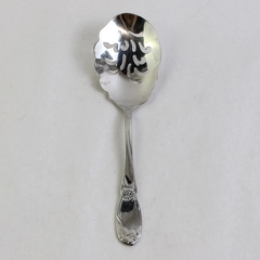 Reed & Barton La Bella 9 7/8" Pierced Macaroni Server Spoon Stainless Steel