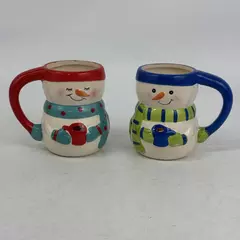 Set of 2 Bay Island Snowman Mugs 4.25 Inch