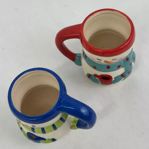 Set of 2 Bay Island Snowman Mugs 4.25 Inch