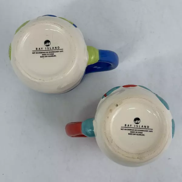 Set of 2 Bay Island Snowman Mugs 4.25 Inch