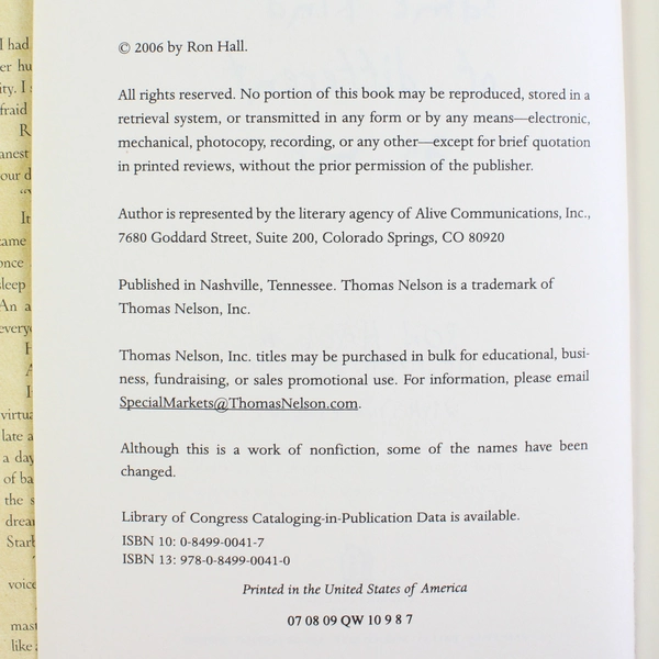 Same Kind of Different As Me by Ron Hall Denver Moore Lynn Vincent 2006 HC DJ