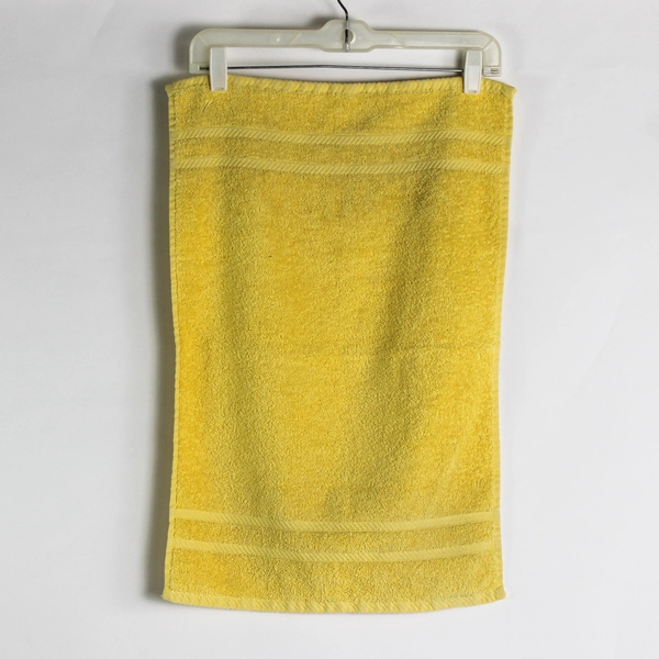 Lot Of 2 Nautica Towels Solid Butter Yellow Color 100% Cotton Hand & Bath