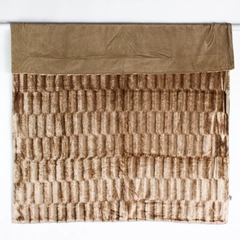 Thro By Marlo Lorenz Solid Brown Color Fuzzy Throw Blanket 27.5" x 51"