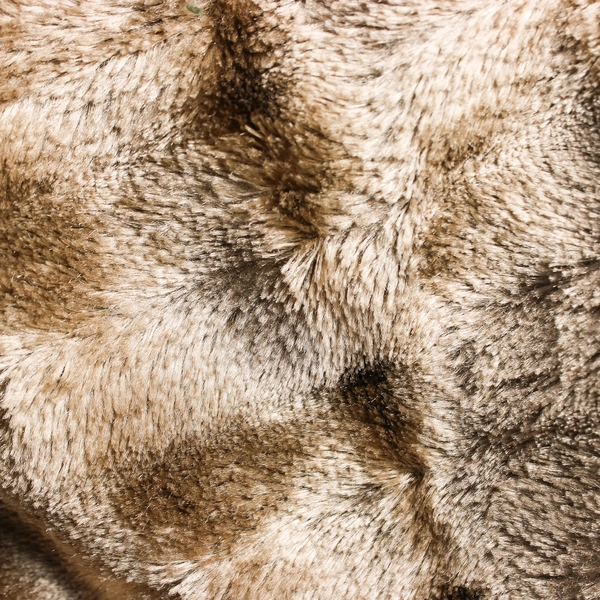 Thro By Marlo Lorenz Solid Brown Color Fuzzy Throw Blanket 27.5" x 51"
