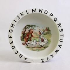 Vintage Unbranded German Child/Baby Feeding Porridge Bowl Ceramic 8" Diameter