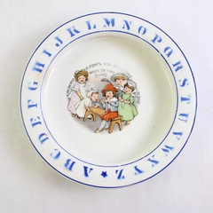 Vintage Holdfast D. E McNicol Baby Plate Porridge Bowl "Piper's Son ..." Ceramic