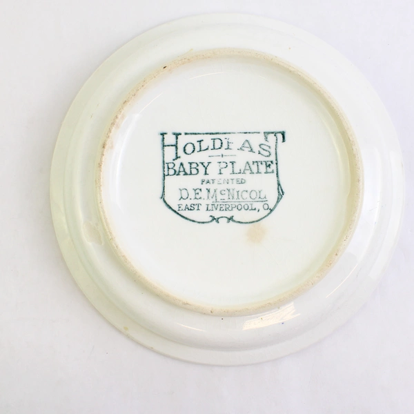 Vintage Holdfast D. E McNicol Baby Plate Porridge Bowl "Piper's Son ..." Ceramic