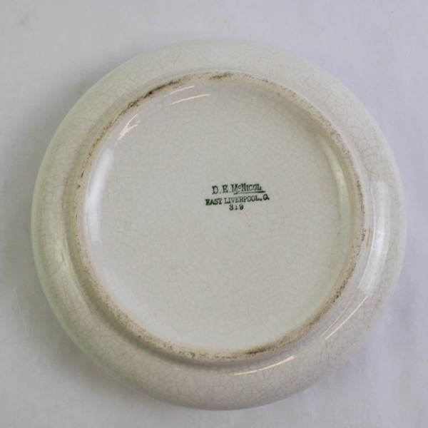 Vintage D. E McNicol Holdfast Plate Porridge Ceramic Bowl Gardening Baby