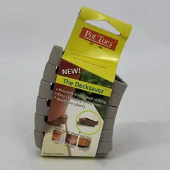 The Decksaver Pot Toes Black Pack Of 6 Light Gray