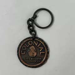 Lincoln Penny 1965 Copper Medallion Keychain Colonial Life & Accident Insurance