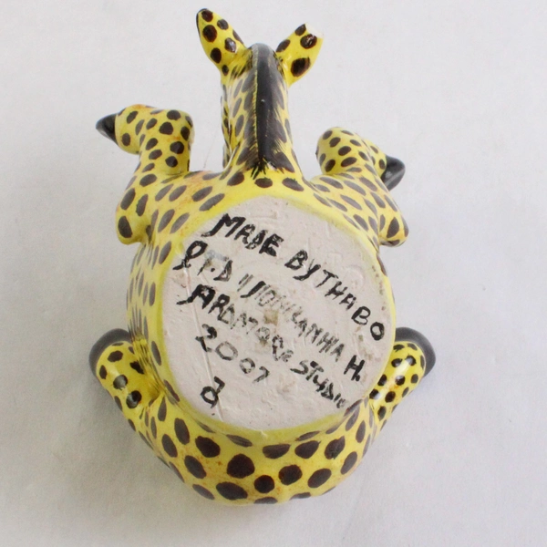 2007 Signed Ardmore Studio South Africa Pottery Giraffe Egg Cup Flawed