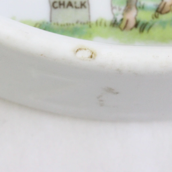 Vintage Three Crown China Baby Plate Porridge Bowl Ceramic 7.5" Diameter