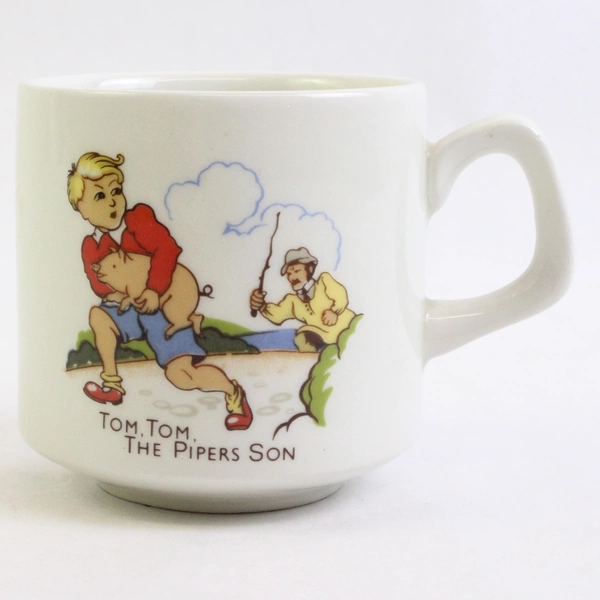 Vintage Wood & Sons Children's Ceramic Cup/Mug “Tom, Tom, The Pipers Son”