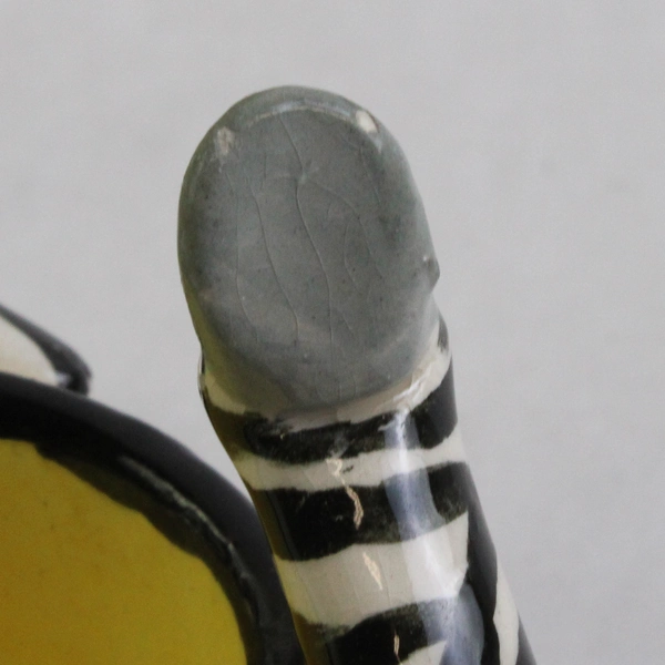 2007 Signed Ardmore Studio South Africa Pottery Zebra Egg Cup