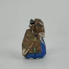 Wood Carving Takasago Doll Japanese Signed Clay Chase