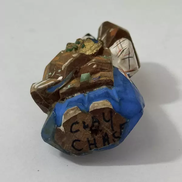 Wood Carving Takasago Doll Japanese Signed Clay Chase