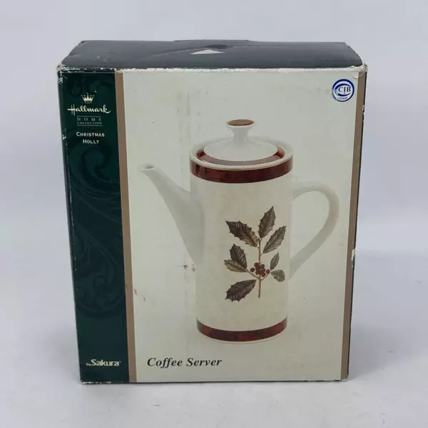 Hallmark Sakura Christmas Holly Coffee Server