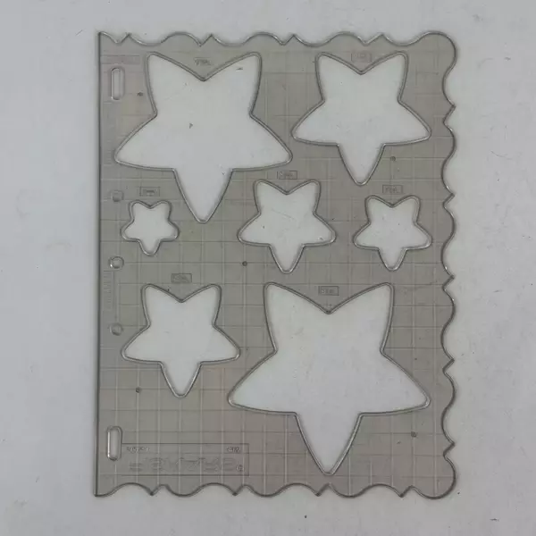 3 Fiskars Hard Plastic Scrapbooking Stencils or Templates Stars Heart Leaves