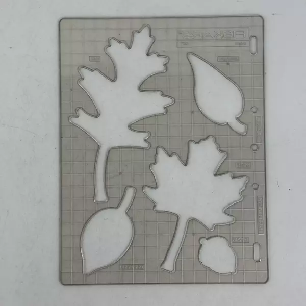 3 Fiskars Hard Plastic Scrapbooking Stencils or Templates Stars Heart Leaves