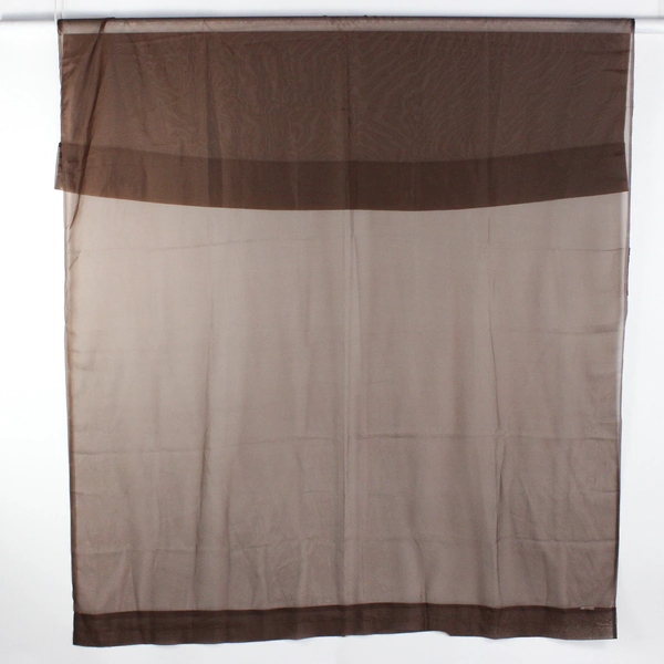 Unbranded Solid Chestnut Brown Color Sheer Curtains Simple 58" x 82"