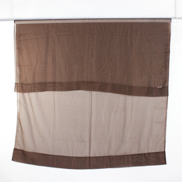 Unbranded Solid Chestnut Brown Color Sheer Curtains Simple 58" x 82"