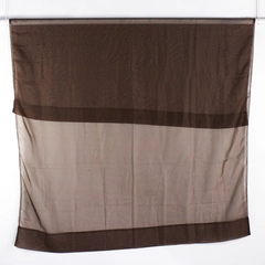 Unbranded Solid Chestnut Brown Color Sheer Curtains Simple 78" x 60"