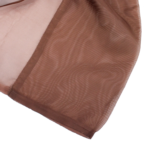 Unbranded Solid Chestnut Brown Color Sheer Curtains Simple 78" x 60"