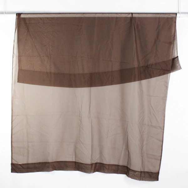 Unbranded Solid Chestnut Brown Color Sheer Curtains Simple 45" x 60"