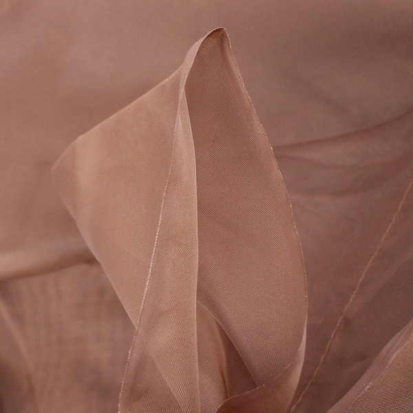 Unbranded Solid Chestnut Brown Color Sheer Curtains Simple 45" x 60"