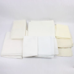 Lot of 8 White and Off-White Felt Fabric Scraps for DIY Craft Projects