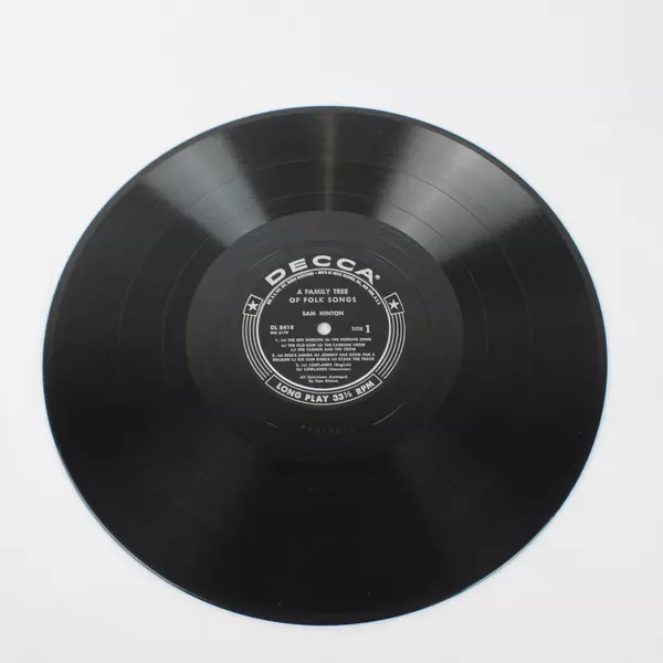 Sam Hinton A Family Tree of Folk Songs RARE Vinyl DL 8418 Decca 1st Press 1959