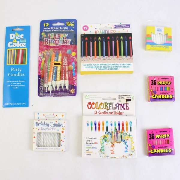 Lot of Birthday Candles Colorful Party Cake Decorations