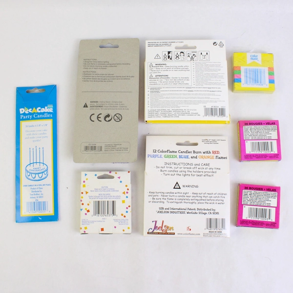 Lot of Birthday Candles Colorful Party Cake Decorations