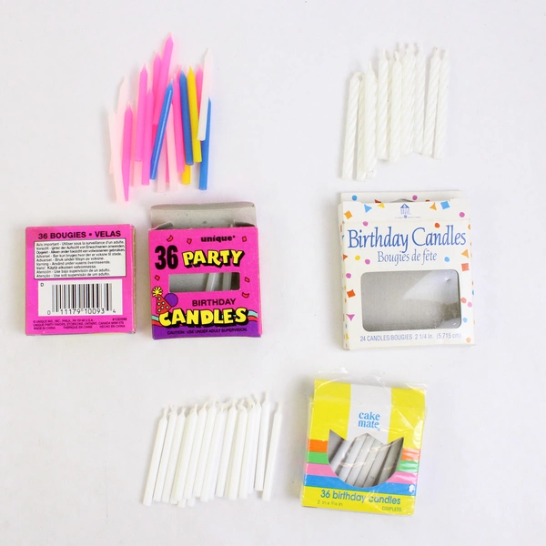 Lot of Birthday Candles Colorful Party Cake Decorations