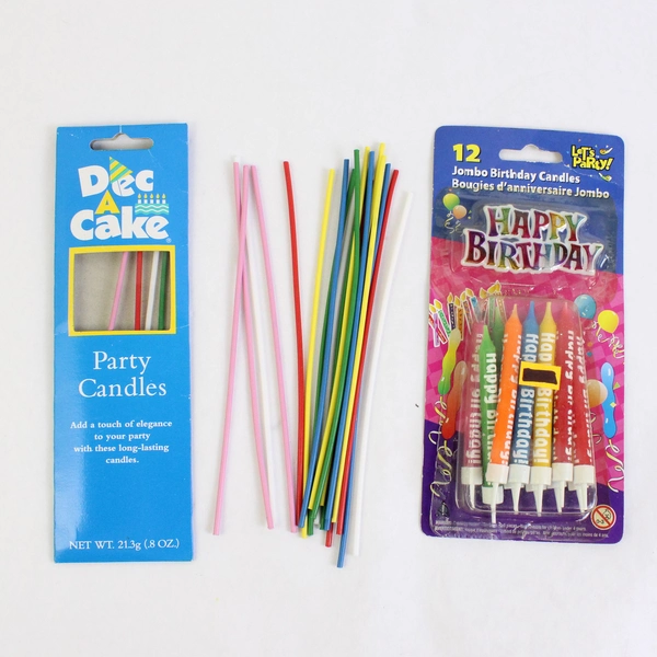 Lot of Birthday Candles Colorful Party Cake Decorations