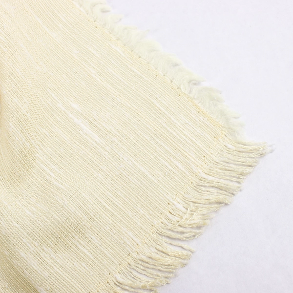 Unbranded Solid Butter Yellow Color Fabric Table Cloth 61" x 92"