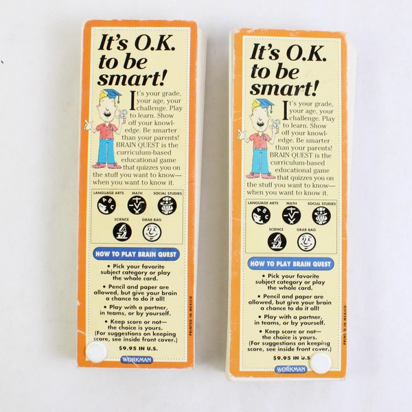 1992 Brain Quest 2nd Grade Ages 7-8 Decks 1 and 2