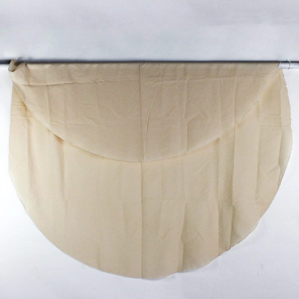 Unbranded Solid Beige Color Oval Fabric Table Cloth 72" x 70"