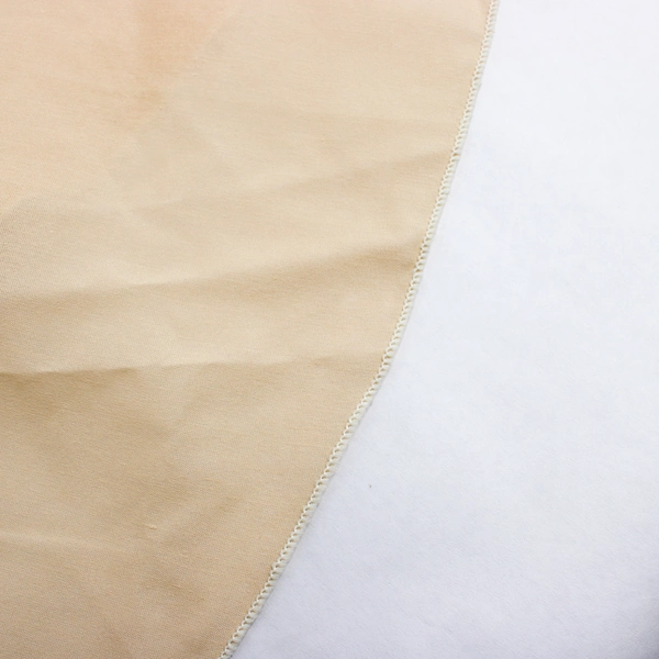 Unbranded Solid Beige Color Oval Fabric Table Cloth 72" x 70"